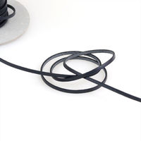 日本紐釦貿易 本革 ヌメ革テープ 3mm巾×4m切売カット col.9ネイビー MTLS1003-9-4M（直送品）