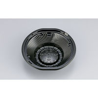 丼・重容器　CZラプレ丸丼16 BS黒本体　800枚(50枚×16) 0124916000525　シーピー化成（直送品）