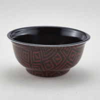 青葉紙業 どんぶり容器 D-3 本体 耐熱らんたい内黒 600枚(50枚×12) 205440 1ケース(600枚入(50枚×12袋))（直送品）