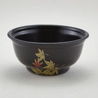 青葉紙業 どんぶり容器 D-3 もみじ内黒 本体 600枚(50枚×12) 205418 1ケース(600枚入(50枚×12袋))（直送品）