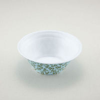 青葉紙業 麺容器 ラーメン 中(本体)青からくさ 450枚(50枚×9) 221534 1ケース(450枚入(50枚×9袋))（直送品）