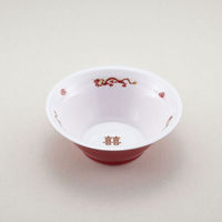 青葉紙業 麺容器 ラーメン 中(本体)龍外赤 450枚(50枚×9) 221531 1ケース(450枚入(50枚×9袋))（直送品）