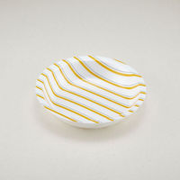 青葉紙業 丸丼容器　まるざら 165(本体)ストライプ　600枚(100枚×6) 222211（直送品）