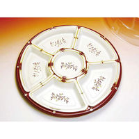 アヅミ産業 オードブル容器　TOM-420 丸型オードブル ロイヤル セット　100枚(20枚×5) 905013（直送品）