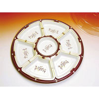 オードブル容器 TOM-460 丸型オードブル ロイヤル セット 80枚(20枚×4) 905014 1ケース(80枚入(20枚×4袋))（直送品）