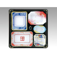 アヅミ産業 仕出弁当 T-204 (蓋三彩)会席膳セット 200枚(20枚×10) 905022 1ケース(200枚入(20枚×10袋))（直送品）