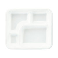 弁当容器 AH-520 本体 発泡 白 400枚(100枚×4) AH520MHWH400 1ケース(400枚入(100枚×4袋))（直送品）