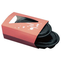 アヅミ産業 弁当容器 CB-2 スリーブ 春秋 セット 300枚(50枚×6) CB2SJ 1ケース(300枚入(50枚×6袋))（直送品）