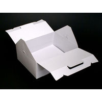 ヤマニパッケージ ケーキ箱 DE-19 ショートホワイト #8 200枚(50枚×4) 1ケース(200枚入(50枚×4袋))（直送品）