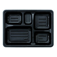 弁当容器 T-70-55-3 本体 黒 900枚(50枚×18) T70-55-3MBK-1 1ケース(900枚入(50枚×18袋))（直送品）