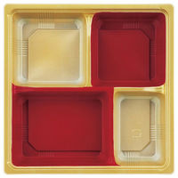 アヅミ産業 弁当容器 T-70-G 赤金 800枚(50枚×16) T70M-GRG 1ケース(800枚入(50枚×16袋))（直送品）