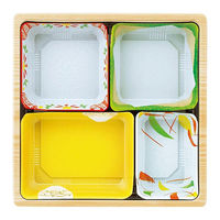 アヅミ産業 弁当容器 T-70-G 柄付 800枚(50枚×16) T70M-G 1ケース(800枚入(50枚×16袋))（直送品）