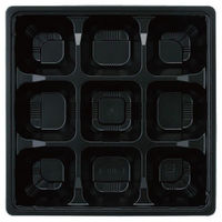 アヅミ産業 弁当容器 T-80-E 本体 黒 800枚(50枚×16) T80MEBK-1 1ケース(800枚入(50枚×16袋))（直送品）