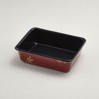 青葉紙業 弁当容器 B-4 本体 耐熱赤もみじ内黒 700枚(50枚×14) 201509 1ケース(700枚入(50枚×14袋))（直送品）