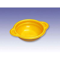 デンカポリマー スープ・麺容器　パルフェ130 浅平底本体 イエロー　1000枚(50枚×20) 40913（直送品）