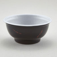 青葉紙業 どんぶり容器 D-2 うるし 本体 600枚(50枚×12) 205203 1ケース(600枚入(50枚×12袋))（直送品）