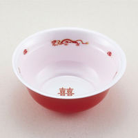 青葉紙業 麺容器　ラーメン 特中(本体)龍外赤(600)　600枚(50枚×12) 221566（直送品）