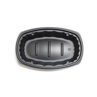 デンカポリマー カレー容器 Dランチ26-16本体 黒 600枚(50枚×12) 72073 1ケース(600枚入(50枚×12袋))（直送品）