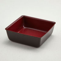 青葉紙業 角丼容器　角折 40 本体 くろ内赤　900枚(50枚×18) 270003（直送品）