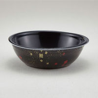 どんぶり容器 SD-170 耐熱黒まきえ内黒(800) 800枚(50枚×16) 205066 1ケース(800枚入(50枚×16袋))（直送品）