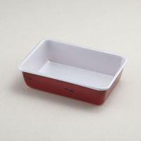 青葉紙業 弁当容器 B-3 本体 赤うるし 600枚(50枚×12) 201304 1ケース(600枚入(50枚×12袋))（直送品）