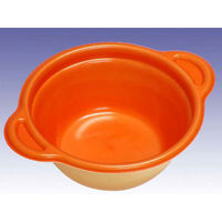 デンカポリマー スープ・麺容器　パルフェ160 平底本体 オレンジ　800枚(50枚×16) 44193（直送品）