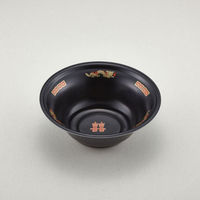 青葉紙業 麺容器　ラーメン 中浅(本体)耐熱黒龍　900枚(50枚×18) 221860（直送品）