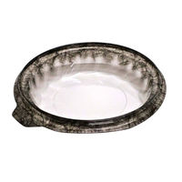 デンカポリマー 麺・スープ容器 TPライトボウル-195本体浅E 和紙黒 1200枚(50枚×24) 45903（直送品）