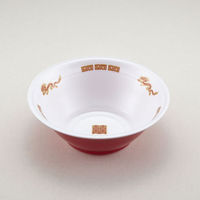 青葉紙業 麺容器 ラーメン 大(本体)中華外赤(600) 600枚(50枚×12) 221756 1ケース(600枚入(50枚×12袋))（直送品）