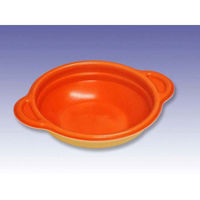 デンカポリマー スープ・麺容器　パルフェ160 浅平底本体 オレンジ　800枚(50枚×16) 41023（直送品）