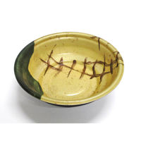 スープ・麺容器 E-52浅本体 やなば織部/黒 600枚(50枚×12) 38813 1ケース(600枚入(50枚×12袋))（直送品）