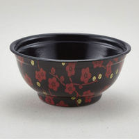 青葉紙業 丼・重容器 D-1(本体)赤梅内黒 500枚(50枚×10) 205121 1ケース(500枚入(50枚×10袋))（直送品）