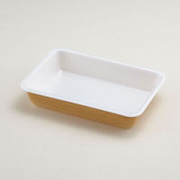 青葉紙業 弁当容器 B-2(本体)もくめ 600枚(50枚×12) 201202 1ケース(600枚入(50枚×12袋))（直送品）