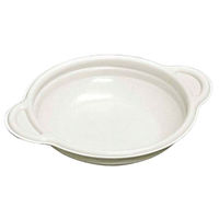 デンカポリマー スープ・麺容器　パルフェ180 浅平底本体 ホワイト　800枚(50枚×16) 41093（直送品）