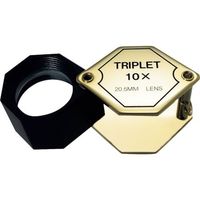 京葉光器 リーフ 宝石用六角ルーペ ゴールド ブラック 10× 1050-GB 1個 249-2506（直送品）