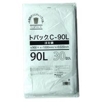 オザックス トパックゴミ袋 C 90L 厚さ0.020mm 30枚 00442599 1冊(30枚) 458-0650（直送品）