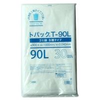 オザックス トパックゴミ袋 T 90L 厚さ0.040mm 30枚 00442646 1冊(30枚) 458-0653（直送品）