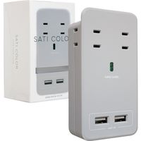 ファーゴ Fargo SATI COLOR AC4個口 4.2A USB ライトグレイ CT221GY 346-3026（直送品）