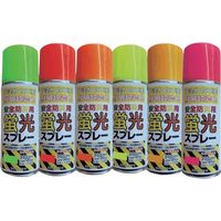 シンロイヒ 安全防災用蛍光スプレー 300ml グリーン 2002KY 1セット(6本) 268-4208（直送品）