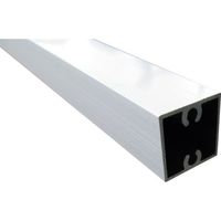 アルインコ アルミ格子 角20x20x0.8 ビスホール付 シルバー 3.65m AA121SS 1本 125-0660（直送品）