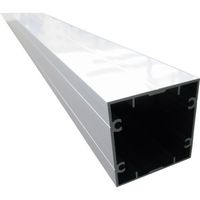 アルインコ アルミ支柱 角50x50x1.4 ビスホール付 シルバー 3.65m AA110SS 1本 125-0589（直送品）