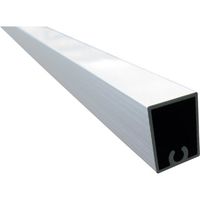 アルインコ アルミ格子 角20x15x0.8 ビスホール付 シルバー 4m AA120S 1本 125-0661（直送品）