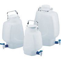 TARSONS 角型大型瓶(ストップコック付) PP製/蓋:PP製 20L 683260 1個 134-6223（直送品）