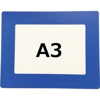 セーフラン安全用品 セーフラン 路面区画表示板(A3)ブルー 青 A3用フレーム 裏面両面テープ J0077 1枚 365-1343（直送品）
