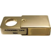 京葉光器 リーフ 宝石用 アクロマートルーペ ゴールド 10× ALB-10 1個 249-2552（直送品）