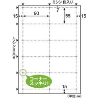 ヒサゴ カラーレーザプリンタ専用 名刺・カード 10面/ホワイト 特厚口 LP11N 1パック(100シート) 214-7146（直送品）