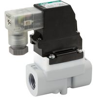 CKD 圧縮空気用パイロット式2ポート電磁弁 アルミボディ EXA-8A-02H-1 1個 453-4084（直送品）