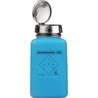 DESCO JAPAN 静電気拡散性ボトル、青色、ワンタッチ、HDPE、180cc、「IPA」の印刷 35299 1個 111-7569（直送品）
