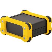 タカチ電機工業 タカチ コーナーガード付アルミケースアルミパネルタイプ ブラック/イエロー EXP9-6-10BY 1台 200-6648（直送品）