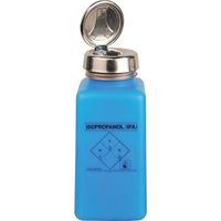 DESCO JAPAN 静電気拡散性ボトル 青色 ワンタッチ HDPE 240cc 「IPA」の印刷 35289 1個 112-0645（直送品）